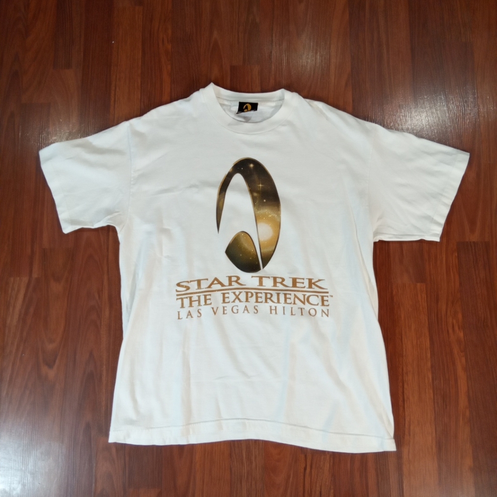 Vintage 1997 star trek Experience Las Vegas Hilton white size Large